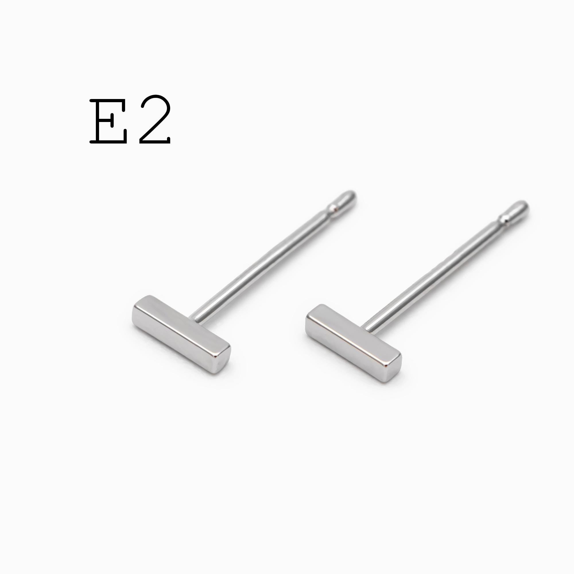 10pcs Gold Minimalist Earrings, 18K Gold Plated Brass, Tiny Stud Earrings (GB-4217)